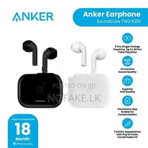Anker Soundcore K20i Semi-in-Ear Earbuds With Powerful Bass