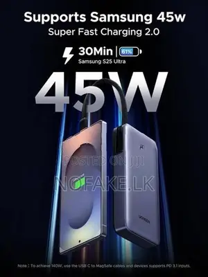 UGREEN 45W 20000mAh In Built Type C Cable Safe Charging Power Bank