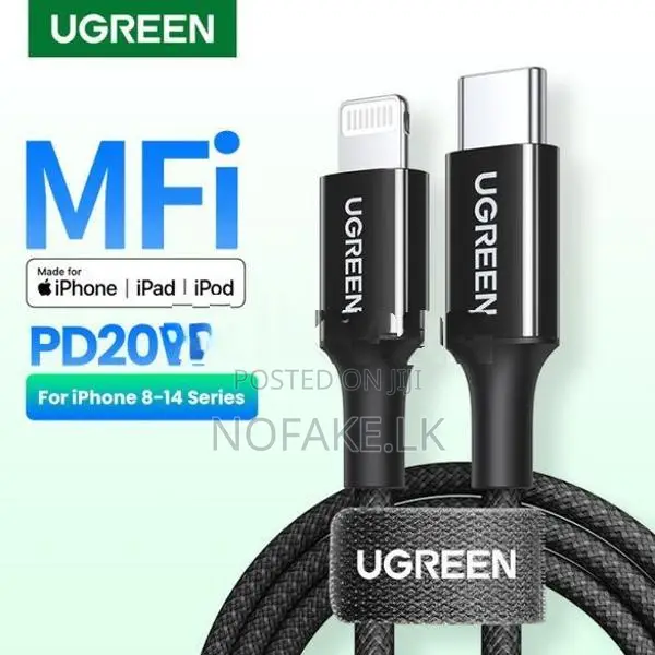 UGREEN 20W Type-C Apple Certified Charger Adapter & C to Lightning Cab