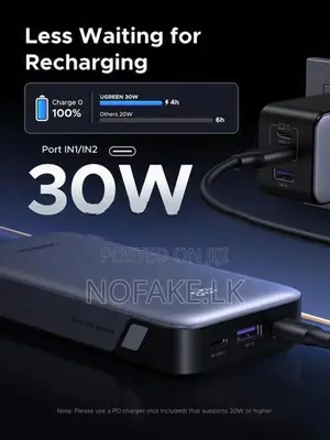 UGREEN 30W PD 20000mAh Two Way Fast Charging Power Bank Pixel IPhone