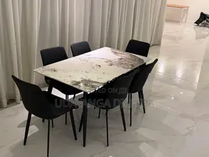Granitae Dining Table with Cushion Chairs