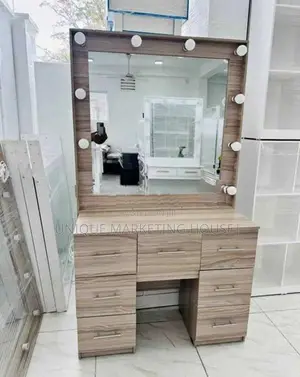 Modern American White Hollywood Dressing Table