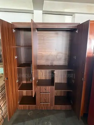 Modern 3 D Dark Camiliya Wardrobe with Mirror