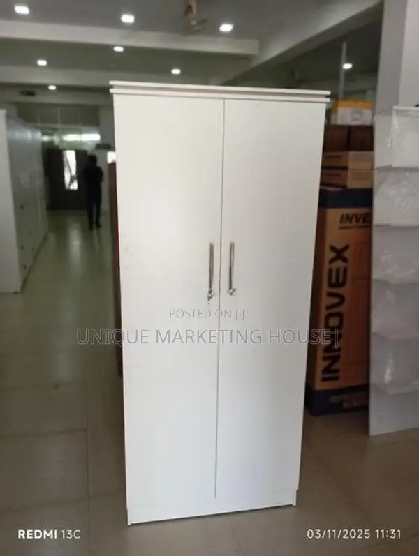Modern White 2 D Side Hanging Wardrobe