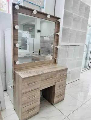 Modern American White Hollywood Dressing Table