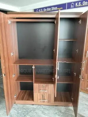 Modern 3 D Dark Camiliya Wardrobe with Mirror