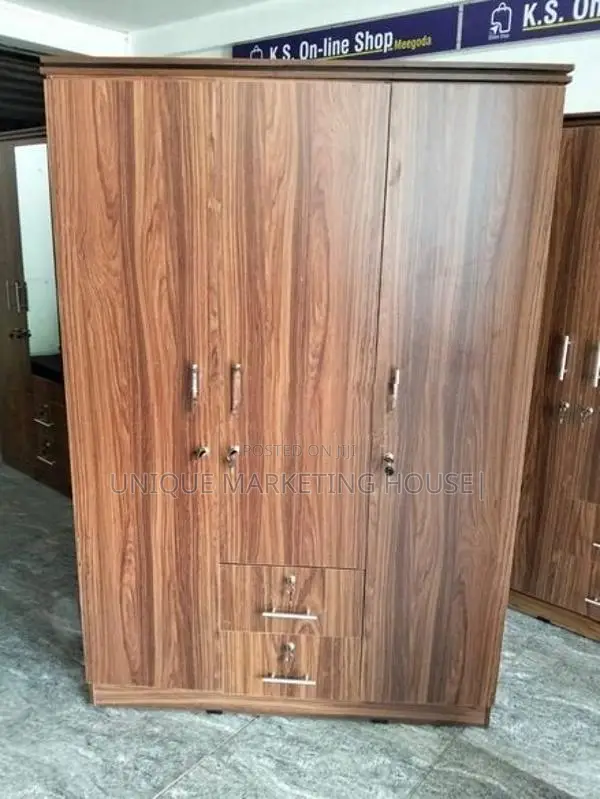 Modern 3 D Dark Camiliya Wardrobe with Mirror
