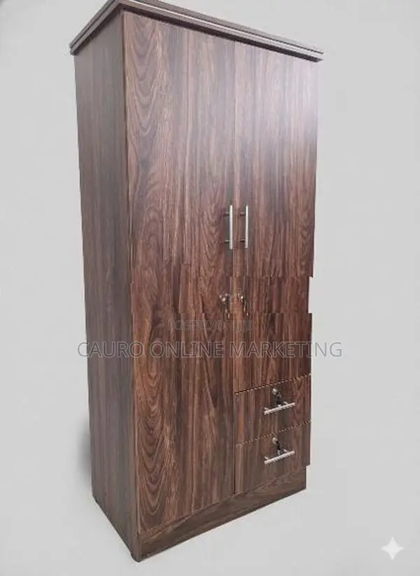 New Ash / Black Brown White Colour 2 Door Locker Cupboard Wardrobe