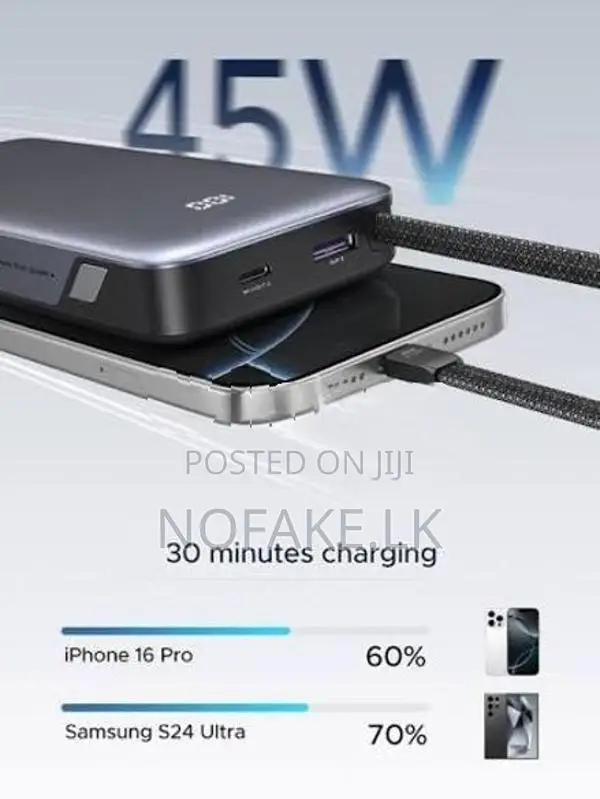 UGREEN 45W 20000mAh In Built Type C Cable Safe Charging Power Bank