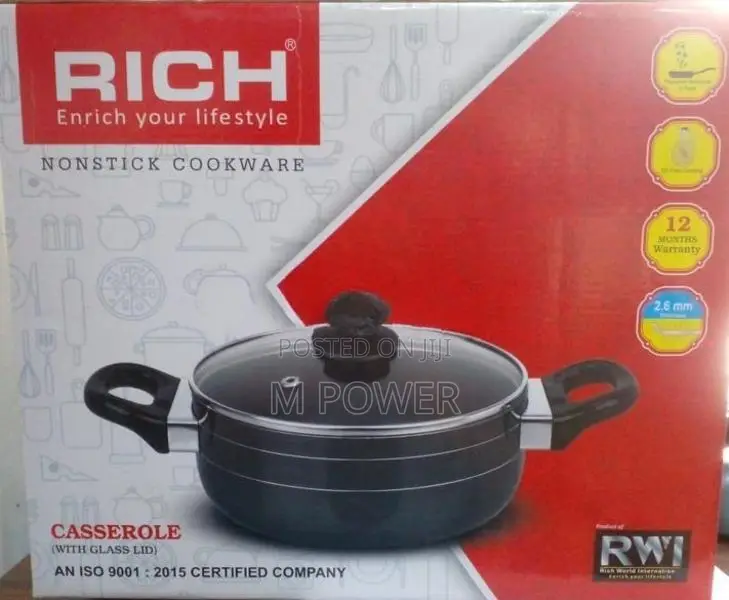 Rich Casserole with Glass Lid 24cm - Rhrc-746-24cm