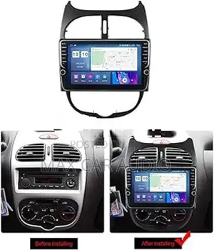 206 Peugeot Car Android Oem DVD Audio Setup with Panel