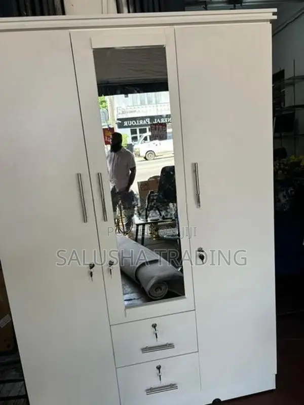 White 3 Door Cupboard