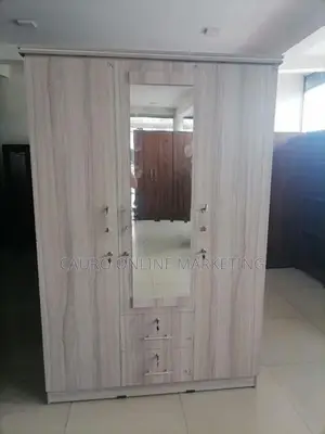 New Melamine Ash Colour 3 Door Cupboard Wardrobe