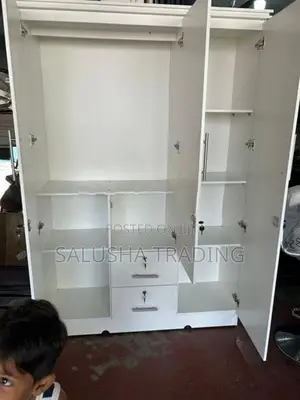 White 3 Door Cupboard