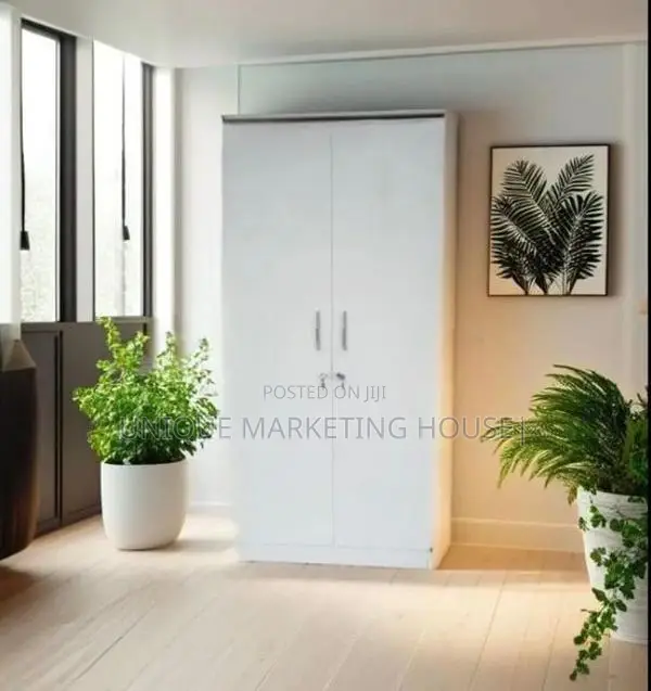 Modern 2 D Side Hanging White Wardrobe
