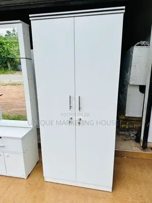 Modern 2 D Side Hanging White Wardrobe