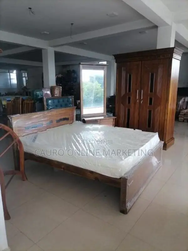 New Teak Box Bed with Spring Mattress