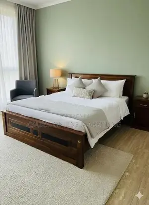 New Teak Box Bed with Spring Mattress King Size 72"*72" / 6 *6 Ft