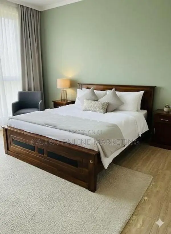 New Teak Box Bed with Spring Mattress King Size 72"*72" / 6 *6 Ft