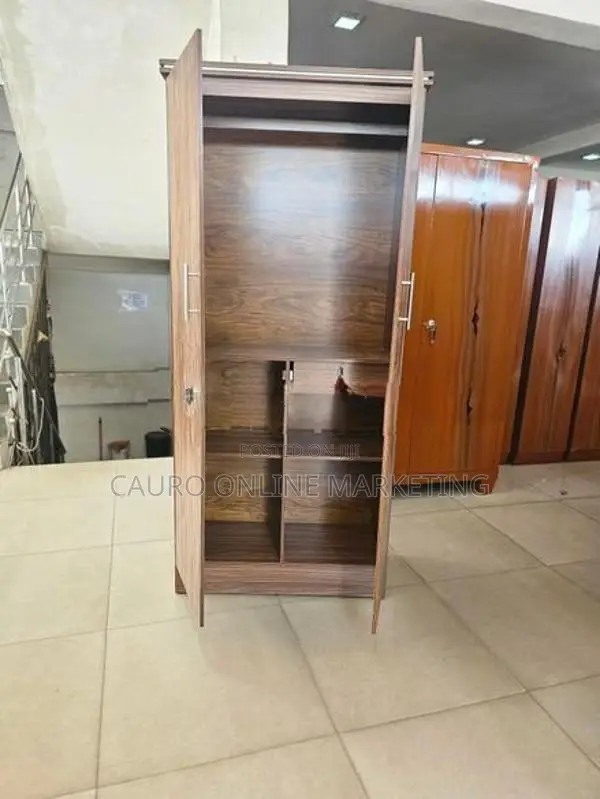 New Melamine 2 Door Cupboard Wardrobe 6*2.5 Ft