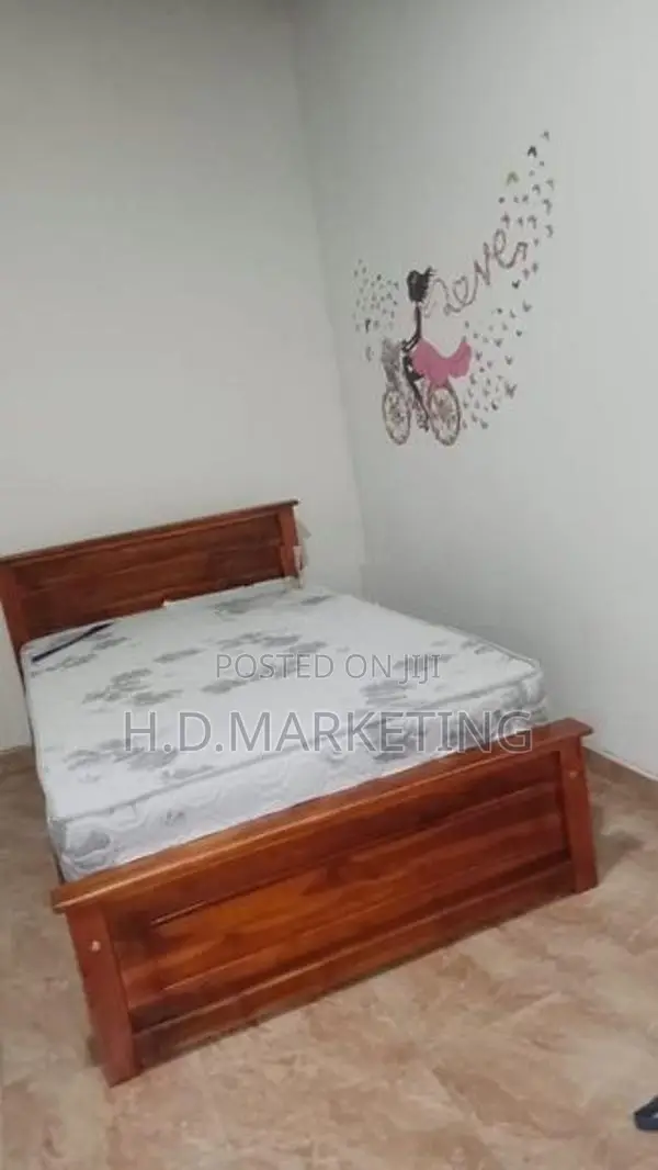 6*3 Teak Box Bed and Arpico Spring Mattress