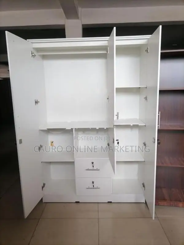 New Melamine Colour 3 Door Cupboard Wardrobe