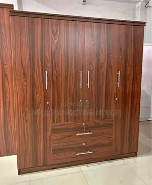MODERN 4DOOR LARGE DARK WARDROBE
