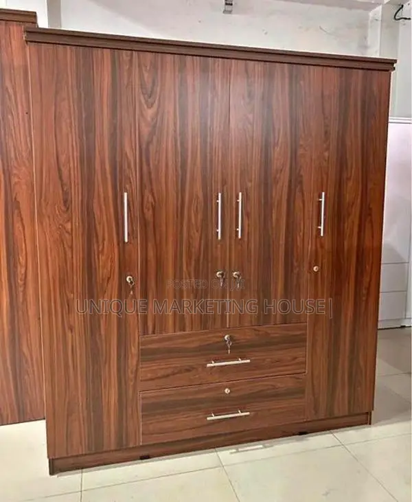 MODERN 4DOOR LARGE DARK WARDROBE
