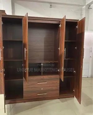 MODERN 4DOOR LARGE DARK WARDROBE