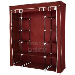 Wardrobe Cloth Cupboard - 3 Roll over Doors Storage