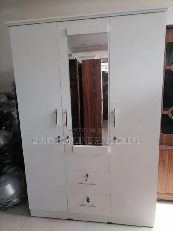 New Melamine Colour 3 Door Cupboard Wardrobe