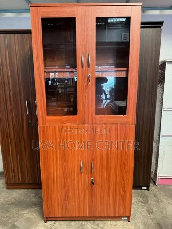 Melamine Glass Cupboard KKOC13 72x32Inch