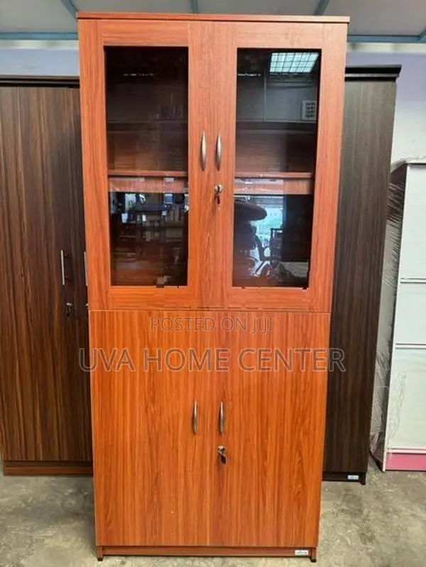 Melamine Glass Cupboard KKOC13 72x32Inch