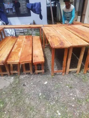 Table And Bench 6ft *15inch mahogani