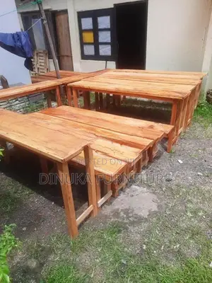 Table And Bench 6ft *15inch mahogani