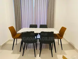 Granite Dining Table with Cushion Chairs