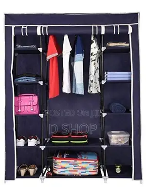 Wardrobe Cupboard - 3 Roll-over Doors Cloth Storage
