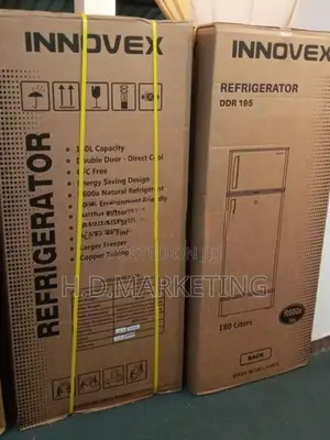 Innovex Double Door Fridge 180L