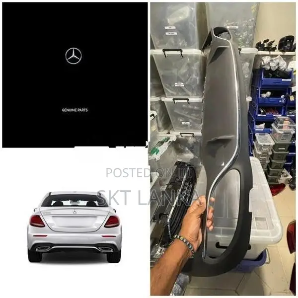 Genuine E Class 2019 E200 E220 E350e AMG w213 rear bumper diffuser chr