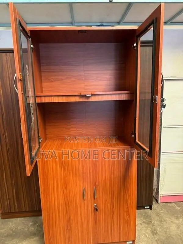 Melamine Glass Cupboard