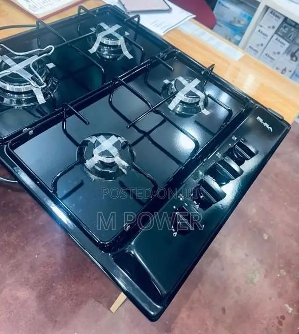 Elba Cooker Hob Black Color 4 Burner Gas