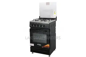 EURO (Turkey) Free Standing Gas Oven 4 Burner (Black)