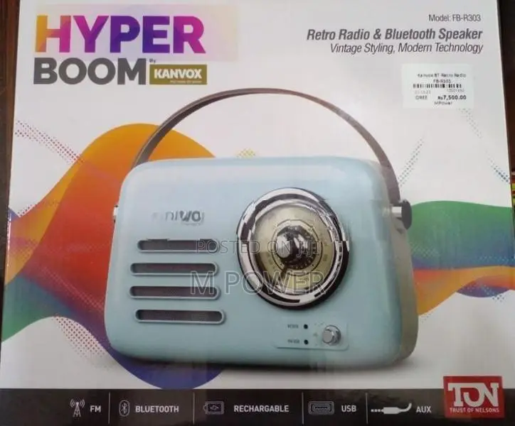 Kanvox Hyper Boom BT Retro Radio (FB-R303/SP)