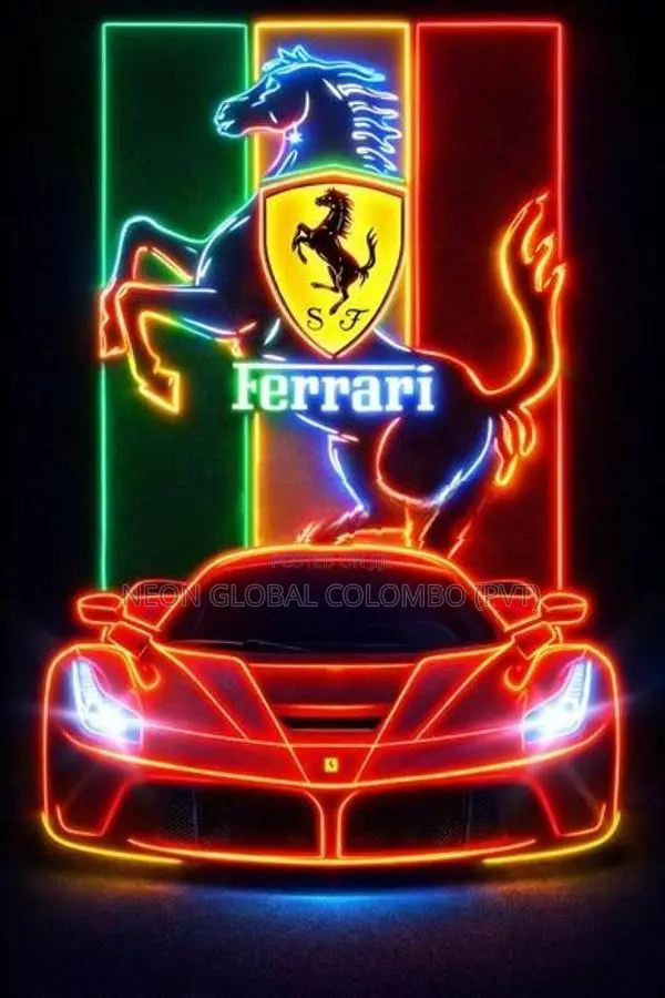 NEON SIGN FOR CAR SALES MART LOGO SHOWROOM