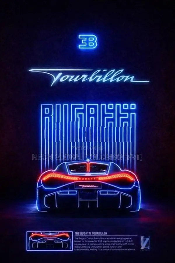 NEON SIGN FOR CAR SALES MART LOGO SHOWROOM