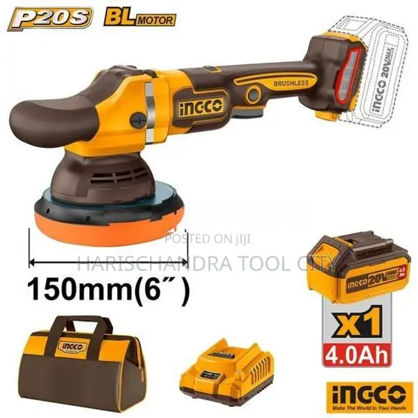 Ingco cordless polisher 20v (dual action)