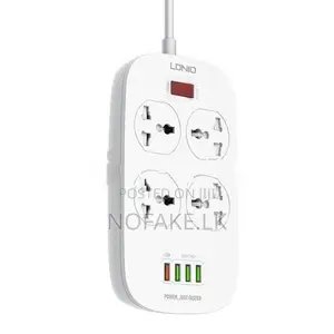 LDNIO 2500W 4 Socket With USB Power Surge Protection