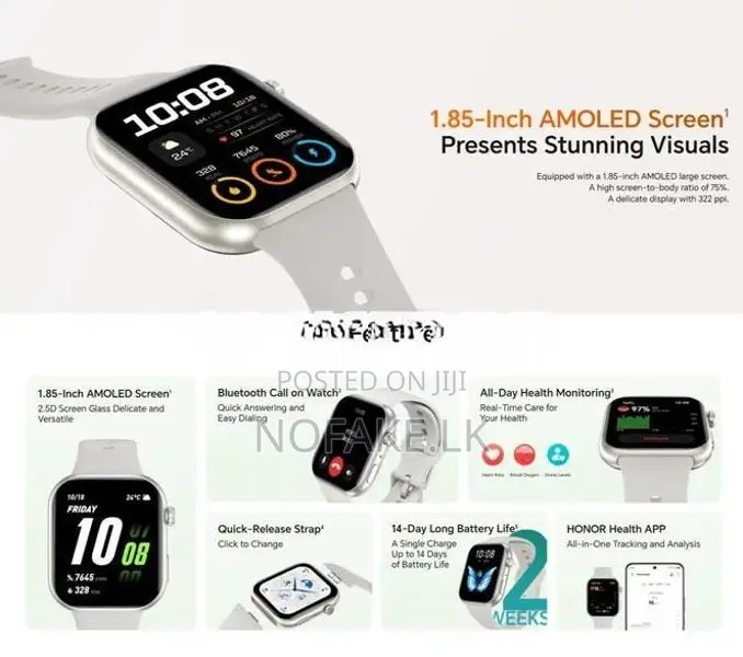 Honor Choice Watch 2i Smartwatch - Huawei Amoled Display