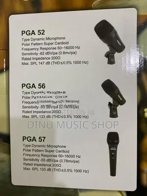Acoustic drum mic set (Shure)