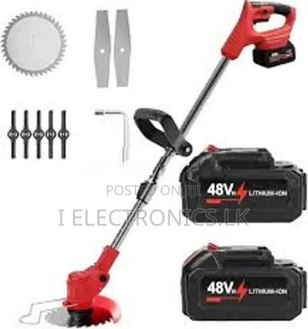 Electric Battery Powered 48V, Cordless Grass Trimmer Operated